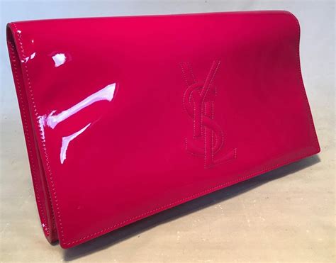 ysl pink patent clutch|ysl evening clutch.